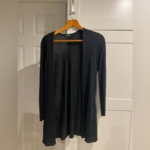 Nic + Zoe Contessa Long Cardigan with Sheer Trim